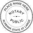 We proudly create crisp, clear, raised impressions on all Alabama Notary Seal Embossers. Just create one now: click - create - and submit. Next Day Stamps and Engraving will ship.