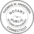 We proudly create crisp, clear, raised impressions on all Connecticut Notary Seal Embossers. Create one with click - create - submit. Next Day Stamps and Engraving will ship.