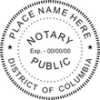 We proudly create crisp, clear impressions on all District of Columbia Round Notary Stamps. Just create one now: click - create - and submit. Next Day Stamps and Engraving will ship.