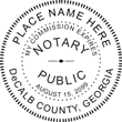We proudly create crisp, clear, raised impressions on all Georgia Notary Seal Embossers. Create one now with Click - Create - Submit. Next Day Stamps and Engraving will ship.
