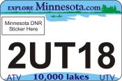Create your Engraved Minnesota State ATV UTV Plate in minutes, DNR approved for only $21.95.