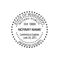 We proudly create crisp, clear impressions on the State of Mississippi Round Notary Stamp (Design 2). Create-Click-Submit - Next Day Stamps will ship.