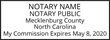 Easy to create a professional North Carolina Notary Stamp now! Easy-just  Click-Create-Submit, and Next Day Stamps ships Same Day.
