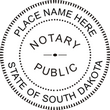 It's easy to Design and Order a South Dakota Round Notary Stamp now. Simply Click-Create-Submit and Next Day Stamps will ship your stamp!