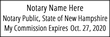 Easy to order the Required New Hampshire Notary Stamp. Simply Click-Create-Submit, and Next Day Stamps will ship!