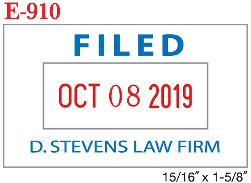 E-910 2-Color Stamp example E-910 Stamp example
