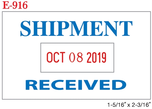 E-916 2-Color Stamp example E-916 2-Color Stamp example