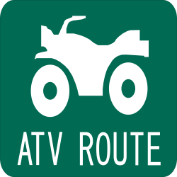 ATV ROUTE SIGN 1218