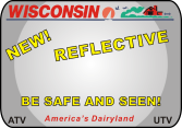 Create a Thick Wisconsin Reflective Metal ATV UTV License Plate. Be Safe - Be Seen day or night! Order now! $29.95 nextdaystamps.com