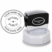 Order a custom notary stamp designed for your state. Choose your state to view available notary stamp styles, requirements and personalization options.