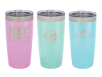 Yeti Quality, but not Yeti price. Laser engraved stainless steel travel mugs carefully crafted and  customized with your text, logo or designs. Create yours online right now! Order today - ships freaky fast! Saves on Gas!