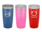 Yeti Quality, but not Yeti price. Laser engraved stainless steel travel mugs carefully crafted and  customized with your text, logo or designs. Create yours online right now! Order today - ships freaky fast! Saves on Gas!