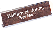 Create 2 x 10 Nameplate with holder NOW!, See it as you make it, order it, receive it NEXT DAY! Create Same Day engraved nameplates for Next Day or overnight shipping.