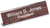 See it as you make it, Choose a Black, Silver, or Copper holder. receive it NEXT DAY! Create Same Day engraved nameplates for overnight shipping.