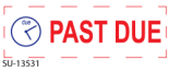 Get a PAST DUE - Preinked Stock Stamp today. Order now for Same Day shipping or choose overnight for Next Day Delivery.