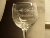 WINE GLASS - Engraved Wine Glass