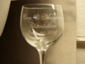 Engraved Wine Glass