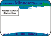Plates are required when vehicle is for off-road use only. ORV's off-road use only require a plate with decal displayed in top left corner of License plate.