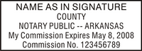 We proudly create crisp, clear impressions on all Arkansas Round Notary Stamps. Just create one now: click - create - and submit. Next Day Stamps and Engraving will ship.