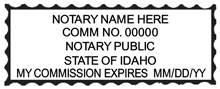 We proudly create crisp, clear impressions with Idaho Notary Stamp rectangular. Create Now: Click-Create-Submit. Next Day Stamps and Engraving will ship.