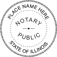 We proudly create crisp, clear impressions on all Illinois Notary Stamp Round. Just Click - Create - Submit. Next Day Stamps and Engraving will ship.