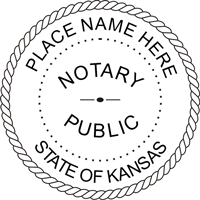 We proudly create crisp, clear impressions on the Kansas Round Notary Stamp. Just Click - Create - Submit. Next Day Stamps and Engraving will ship.