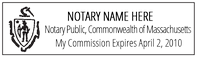 Click-Create-Submit a Massachusetts Notary Stamp Rectangular Stamp with Next Day Stamps and Engraving customizer. Next Day Stamps will ship.