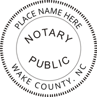 Easy to Order North Carolina Round Notary Stamp. Click-Create-Submit, Next Day Stamps ships Same Day!