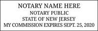 Professional Quality New Jersey Notary Stamp customized with Notary Information. Make one now! Click-Create-Submit, New Day Stamps will ship!