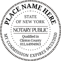 New York Notary Seal Embosser with Complete Notary Info