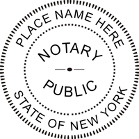 New York Round Notary Stamp