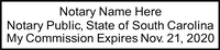 See as you create a South Carolina Notary Stamp right now. Simply order: Click-Create-Submit and Next Day Stamps will ship!