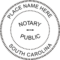 Simple to create a South Caroline Notary Embosser Seal right now with Easy Click-Create-Submit. Next Day Stamps will ship.