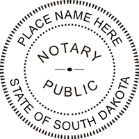 It's easy to Design and Order a South Dakota Round Notary Stamp now. Simply Click-Create-Submit and Next Day Stamps will ship your stamp!